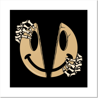 Smile and Skull, Smiling Skull, Smiling Skeleton Posters and Art